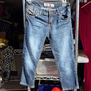 Kiss Women's Cropped Blue Jeans